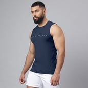 3 - MuscleBlaze Air Tech Compression MuscleTank, Navy Large