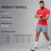 6 - MuscleBlaze Air Tech Compression MuscleTee Half Sleeve,  Red  Small