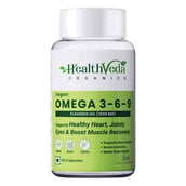 1 - Health Veda Organics Vegan Omega 3-6-9 Flaxseed Oil (1000mg),  60 capsules 