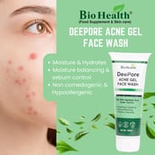 Bio Health DeePore Acne Gel Face Wash, 100 ml for Sensitive Skin