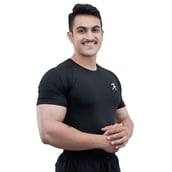 2 - Athflex Men's Half Sleeve Edge Compression T-Shirt,  Medium  Black 