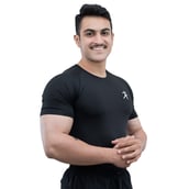 2 - Athflex Men's Half Sleeve Edge Compression T-Shirt,  XXL  Black 
