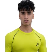 5 - Athflex Men's Half Sleeve Edge Compression T-Shirt,  Medium  Neon Yellow 