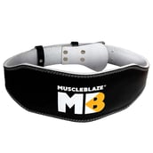 1 - MuscleBlaze Weightlifting Leather Belt,  Black  6 Inch XL 