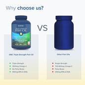 7 - GNC Triple Strength Fish Oil,  60 softgels 