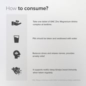 10 - GNC Pro Performance Zinc Magnesium Amino Restful Sleep & Relaxation,  Unflavoured  60 tablet(s) 