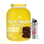 1 - Muscle Performance Platinum Whey,  4.4 lb  Irish Chocolate with Steel Shaker 