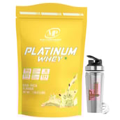 1 - Muscle Performance Platinum Whey,  2.2 lb  Kaju-Pista with Steel Shaker 