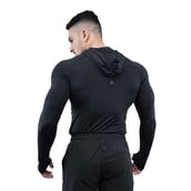 3 - Athflex Men's Performance Assassin Compression Hoodie,  Black  XXL 
