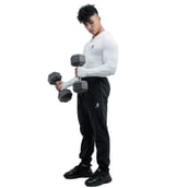 8 - Athflex Men's Performance Assassin Compression Hoodie,  White  Small 