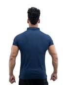 3 - Athflex Men's Regular Fit Half Sleeve Pique Polo T-Shirt, Small Berry Blue