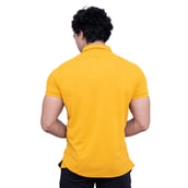 4 - Athflex Men's Regular Fit Half Sleeve Pique Polo T-Shirt,  Large  Corn Yellow 