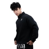 3 - Athflex Men's Relaxed Fit Dark Flex Pullover,  Black  Small 