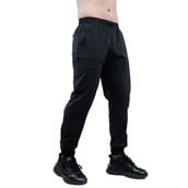 4 - Athflex Men's Slim Fit Daily Joggers,  Black  Medium 