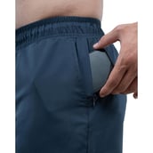 5 - Athflex Men's Nylon-Spandex Workout 2in1 Shorts,  Small  Navy Blue 