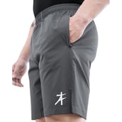 8 - Athflex Men's Regular fit Knee Length Velocity Slit Shorts,  Small  Grey 