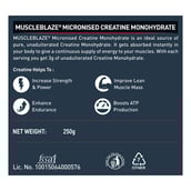 11 - MuscleBlaze Micronised Creatine Monohydrate,  Unflavoured  250 g 