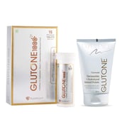 1 - Glutone 1000 Setria Glutathione Effervescent 15 Tablets & Dermawhite Face Wash Combo,  for Skin Brightening  100 ml 