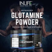 8 - INLIFE Micronized L-Glutamine Powder,  0.66 lb  Unflavoured 