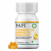 1 - INLIFE Turmeric Oil Ginger Oil Garlic Oil,  60 veggie capsule(s) 