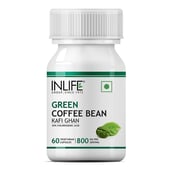 1 - INLIFE Green Coffee Beans (800mg),  60 veggie capsule(s) 