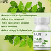 4 - INLIFE Tulasi Holy Basil,  60 capsules 