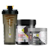 MuscleBlaze PRE Workout 200 Xtreme & Creatine Monohydrate CreAMP 100g & Shaker Combo