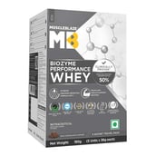 10 - MuscleBlaze Biozyme Performance Whey,  0.4 lb  Rich Chocolate Travel Pack (5x36g) sachets 