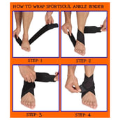 2 - SportSoul Ankle Binder,  Black  Free Size 