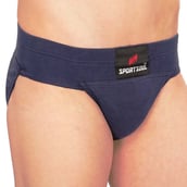 6 - SportSoul Cotton Gym & Cricket Supporter Pack of 2,  Large  Black & Navy 