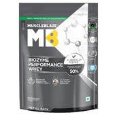 2 - MuscleBlaze Biozyme Performance Whey,  2.2 lb  Refill Pack Unflavoured 