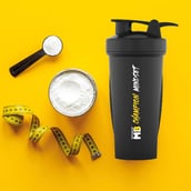 7 - MuscleBlaze Champion Shaker, Black 650 ml