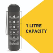 3 - MuscleBlaze Sipper Water Bottle, Jet Black 1 L