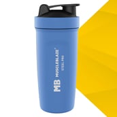 5 - MuscleBlaze Stainless Steel Shaker,  Blizzard Blue  750 ml