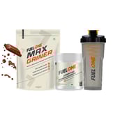 Fuel One Max Gainer 3kg Chocolate & Creatine Monohydrate 100g & Shaker Combo