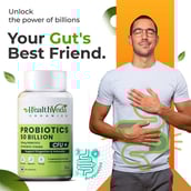 3 - Health Veda Organics Probiotics 50 Billion,  60 capsules  Unflavoured 