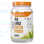 1 - HealthyHey Nutrition Organic Pea & Rice Protein Powder,  2.2 lb  Unflavoured 
