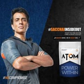 6 - AS-IT-IS Nutrition ATOM Weight Gainer,  2.2 lb  Double Rich Chocolate 