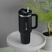 9 - MuscleBlaze Stainless Steel Insulated Tumbler,  Phantom Black  1.2 L