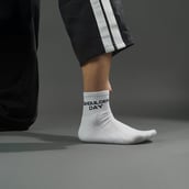 1 - MuscleBlaze Rep/Set Socks Combo,  White-(5 Pack)  Ankle Length 