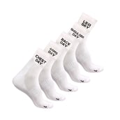 MuscleBlaze Rep/Set Socks Combo, White-(5 Pack) Ankle Length