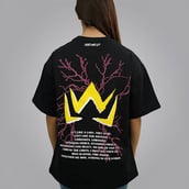 3 - MuscleBlaze LWL Oversized Tshirt,  Small  Black