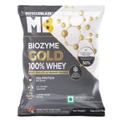 14 - MuscleBlaze Biozyme Gold 100% Whey,  0.39 lb  Monk Fruit Sweetened Chocolate Hazelnut Travel Pack