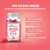 3 - Dr. Morepen Iron with Sunactive Fe Strawberry Flavour,  60 gummies 