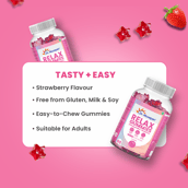 3 - Dr. Morepen Relax Gummies with Ashwagandha & Melatonin Strawberry Flavour, 60 gummies
