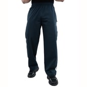 1 - Athflex Men's Lightweight Straight Fit Classic Stripe Pant, Navy Blue Small