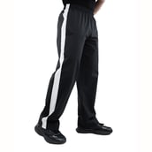3 - Athflex Men's Lightweight Straight Fit Classic Stripe Pant, Black Large