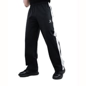 2 - Athflex Men's Lightweight Straight Fit Classic Stripe Pant, Black Small