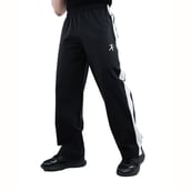 2 - Athflex Men's Lightweight Straight Fit Classic Stripe Pant, Black XXL