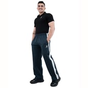 9 - Athflex Men's Lightweight Straight Fit Classic Stripe Pant, Navy Blue XL